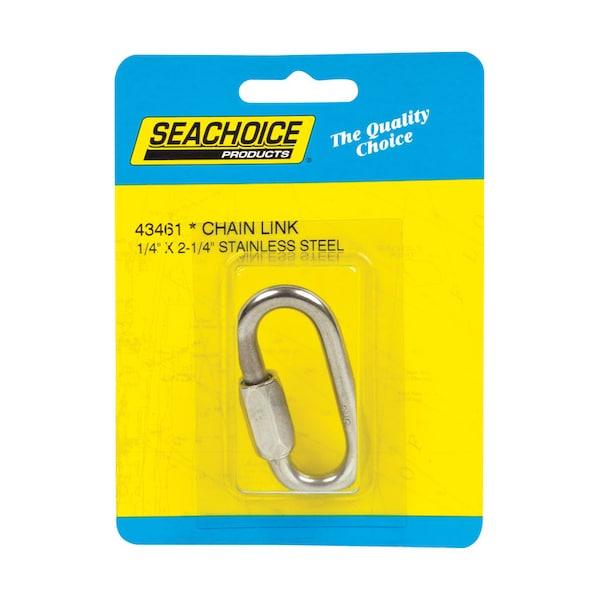 Seachoice Seachoice Polished Stainless Steel 2-1/4 in. L X 1/4 in. W Chain Link 1 pk 43461 - main
